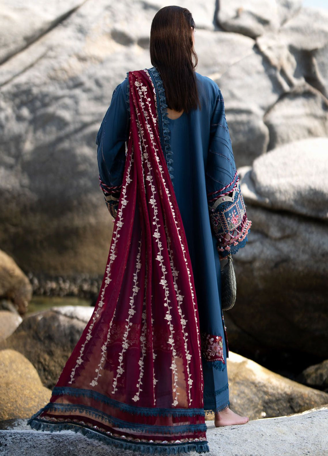 Alif by AJR Couture Embroidered Lawn Suits Unstitched 3 Piece AJR24AL ASL-02 Ayra - Luxury Summer Collection