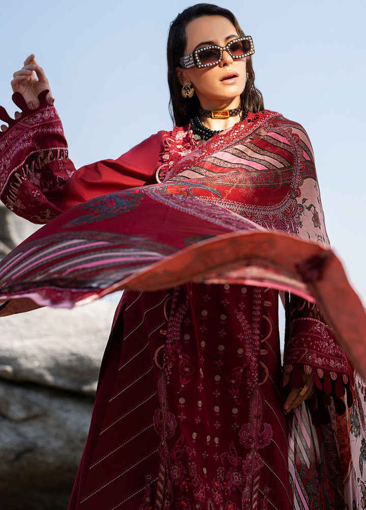 Alif by AJR Couture Embroidered Lawn Suits Unstitched 3 Piece AJR24AL ASL-05 Eleganza - Luxury Summer Collection