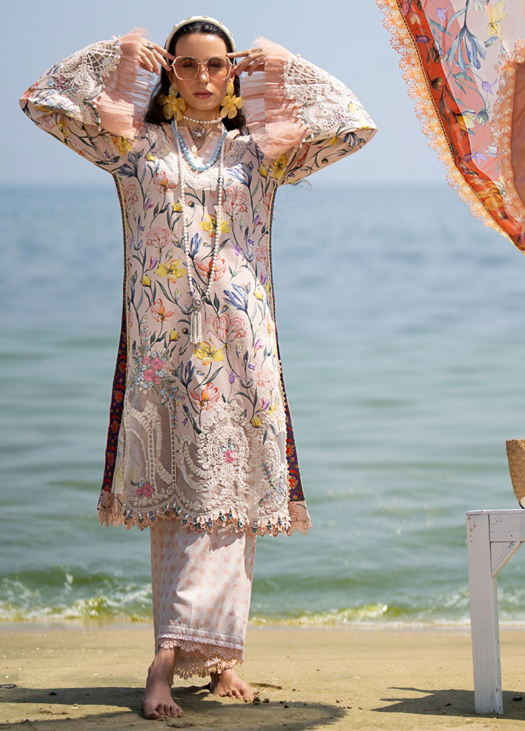 Alif by AJR Couture Embroidered Lawn Suits Unstitched 3 Piece AJR24AL ASL-06 Blooming - Luxury Summer Collection