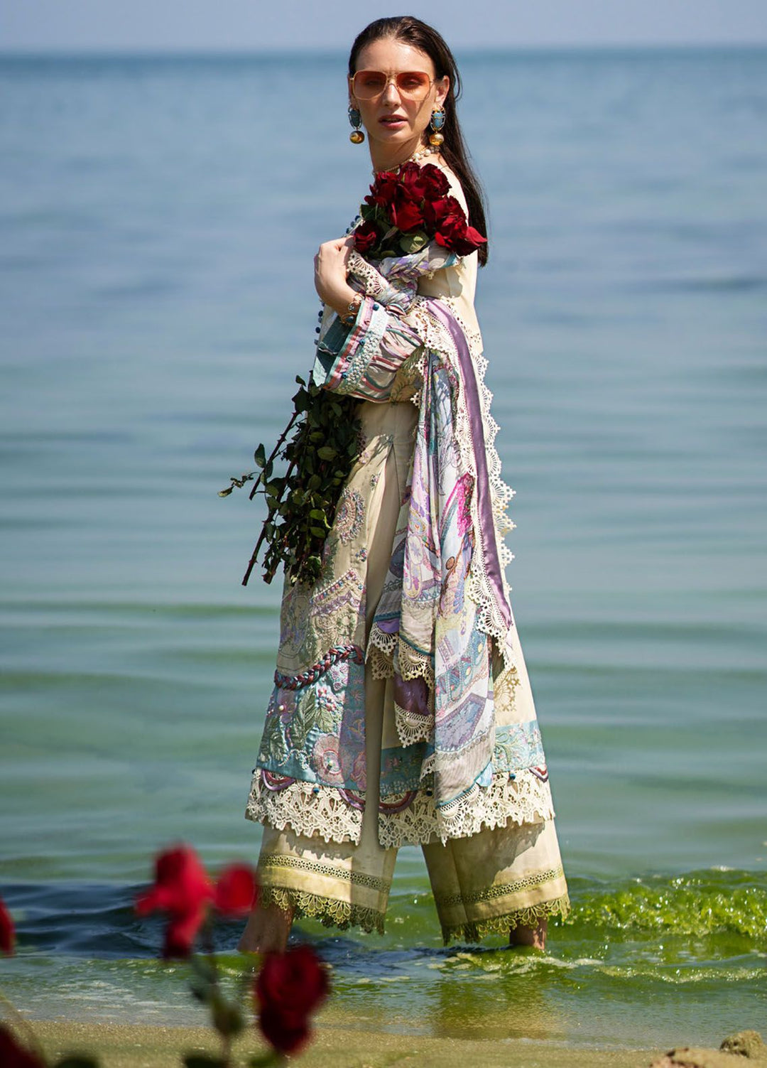 Alif by AJR Couture Embroidered Lawn Suits Unstitched 3 Piece AJR24AL ASL-08 Coraline - Luxury Summer Collection