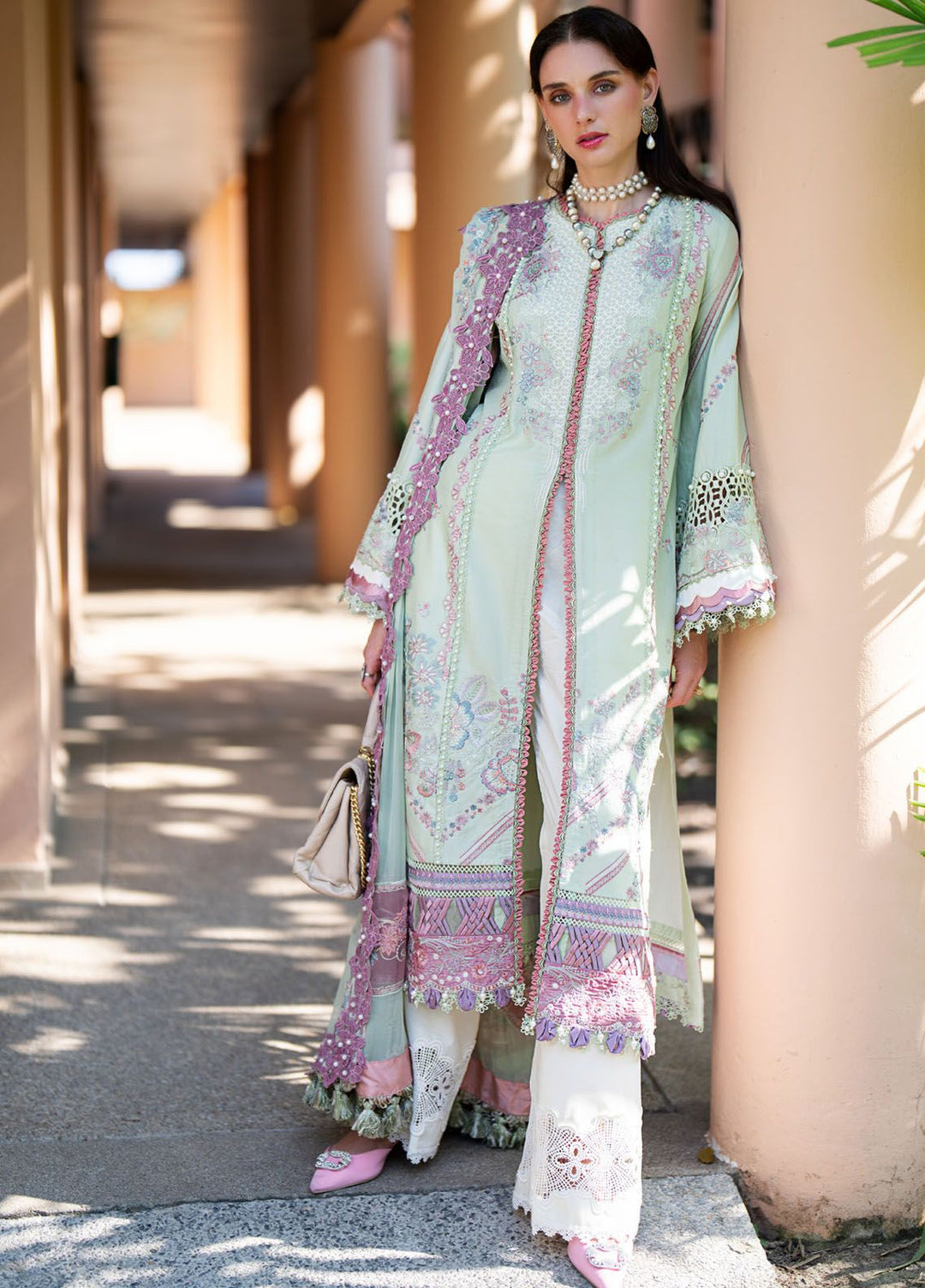 Alif by AJR Couture Embroidered Lawn Suits Unstitched 3 Piece AJR24AL ASL-10 Aura - Luxury Summer Collection