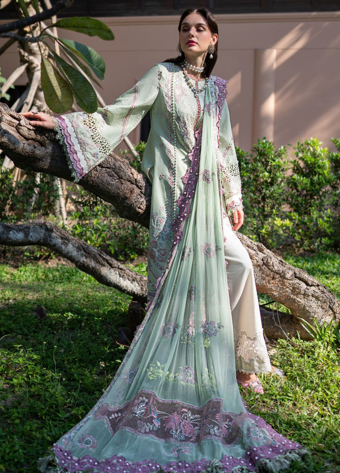 Alif by AJR Couture Embroidered Lawn Suits Unstitched 3 Piece AJR24AL ASL-10 Aura - Luxury Summer Collection