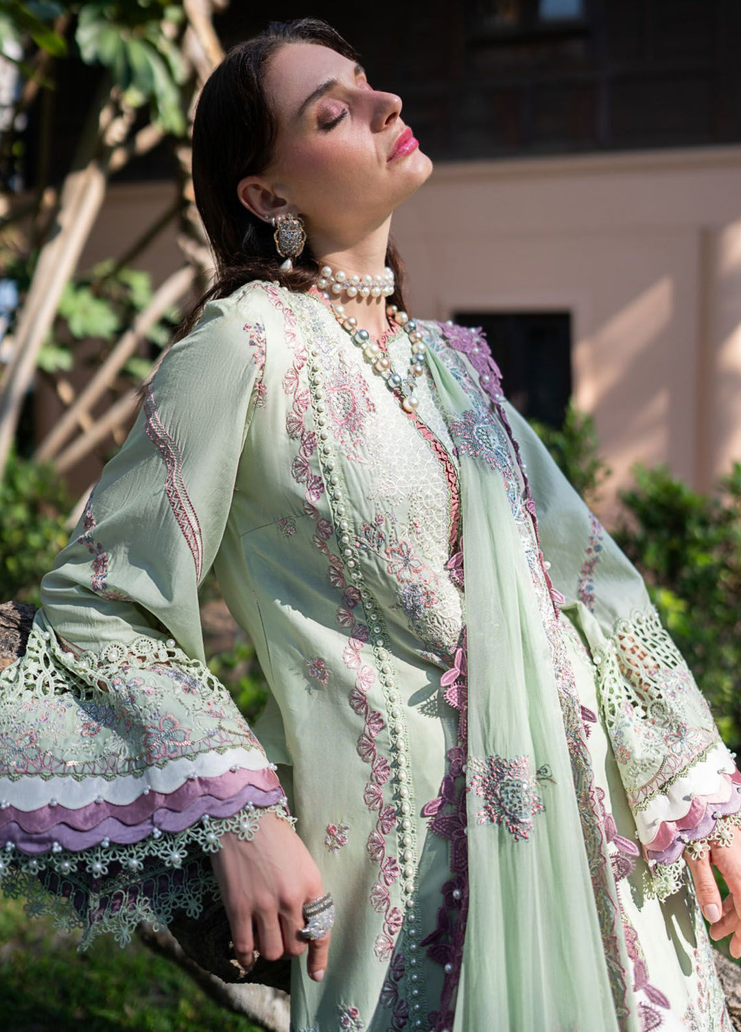 Alif by AJR Couture Embroidered Lawn Suits Unstitched 3 Piece AJR24AL ASL-10 Aura - Luxury Summer Collection
