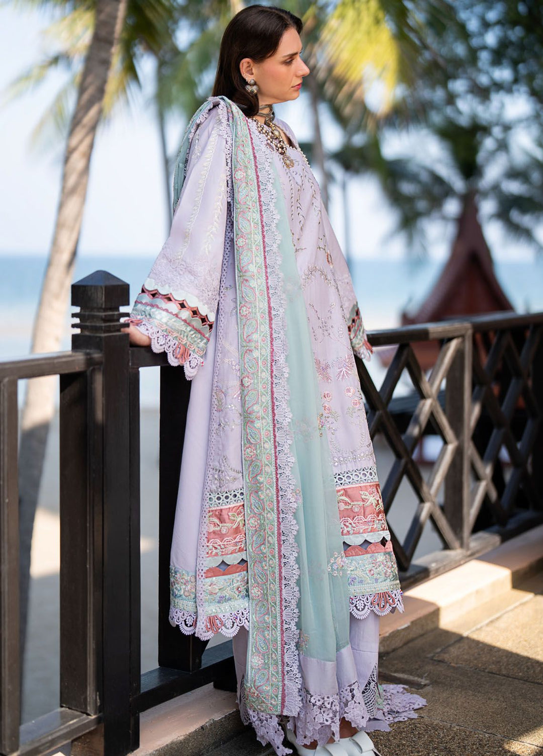 Alif by AJR Couture Embroidered Lawn Suits Unstitched 3 Piece AJR24AL ASL-11 Castle - Luxury Summer Collection