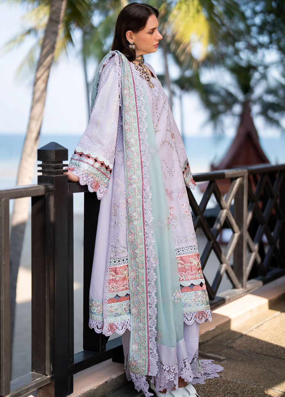 Alif by AJR Couture Embroidered Lawn Suits Unstitched 3 Piece AJR24AL ASL-11 Castle - Luxury Summer Collection