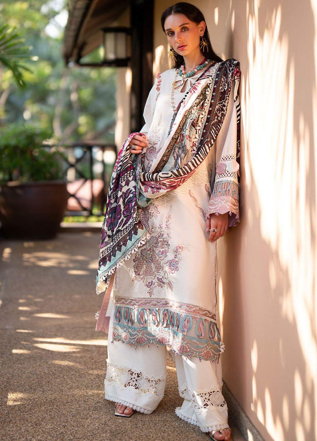 Alif by AJR Couture Embroidered Lawn Suits Unstitched 3 Piece AJR24AL ASL-12 Sunbeam - Luxury Summer Collection