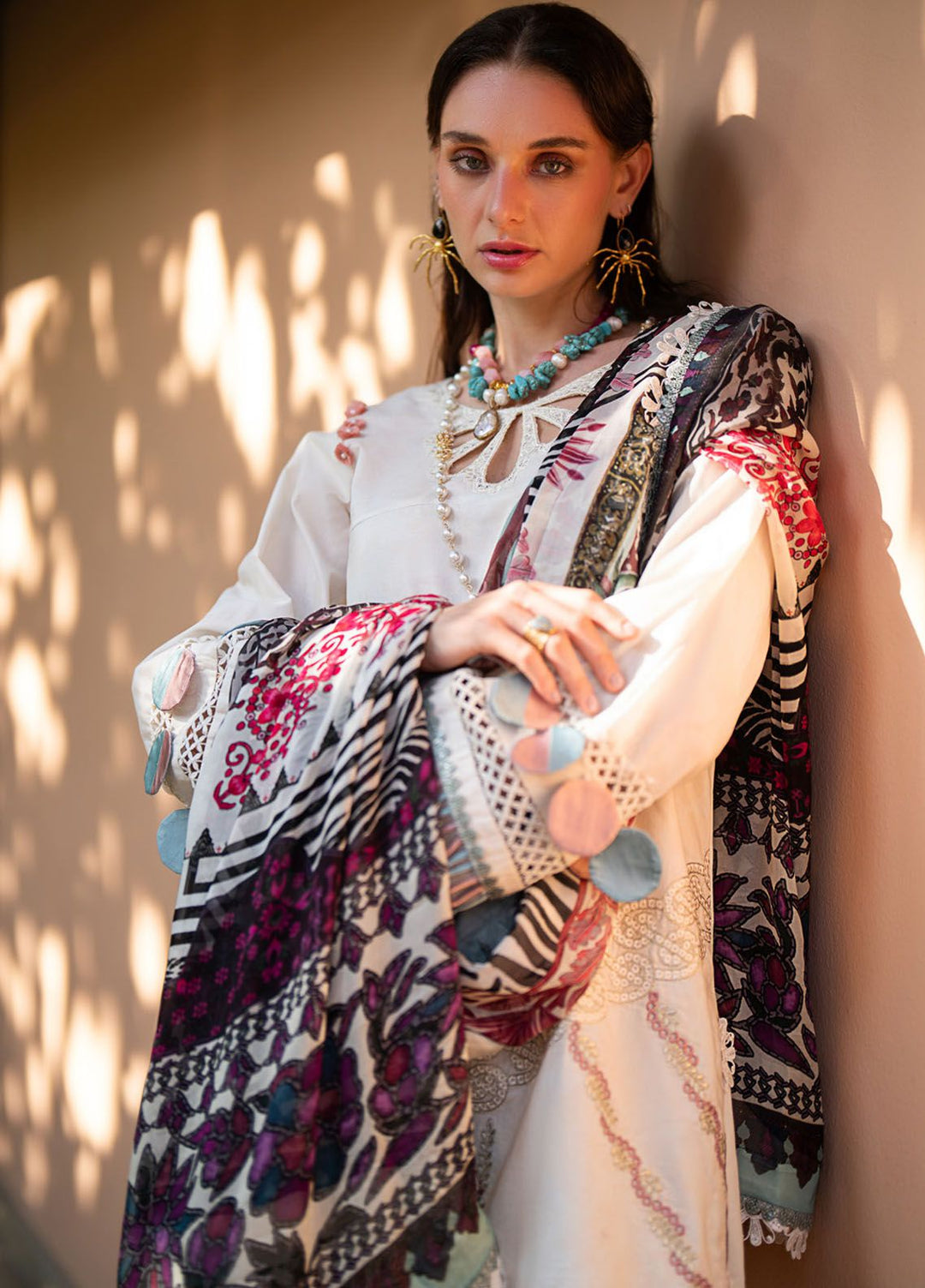 Alif by AJR Couture Embroidered Lawn Suits Unstitched 3 Piece AJR24AL ASL-12 Sunbeam - Luxury Summer Collection