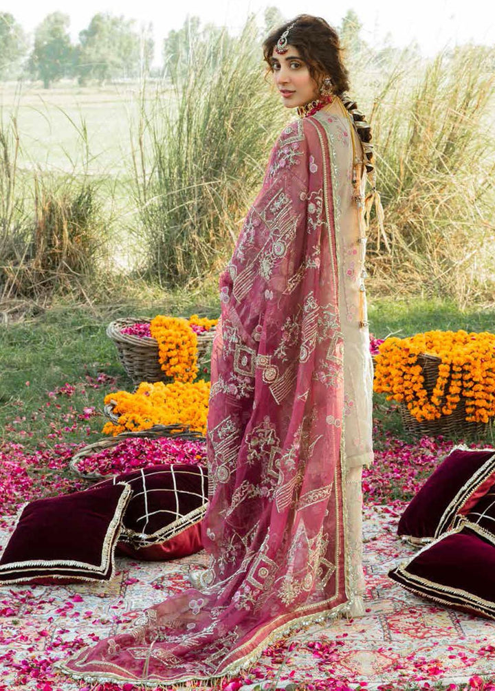 Alif by AJR Couture Embroidered Organza Suits Unstitched 3 Piece AJR22GK AGK-02 Markaz - Wedding Collection