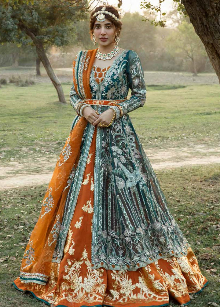 Alif by AJR Couture Embroidered Organza Suits Unstitched 4 Piece AJR22GK AGK-03 Mehrma - Wedding Collection