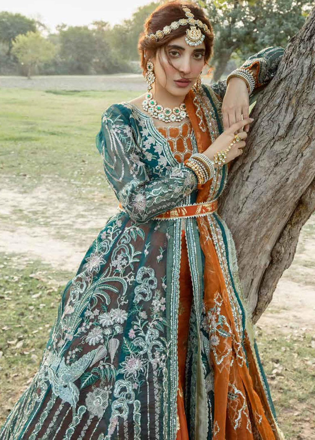 Alif by AJR Couture Embroidered Organza Suits Unstitched 4 Piece AJR22GK AGK-03 Mehrma - Wedding Collection