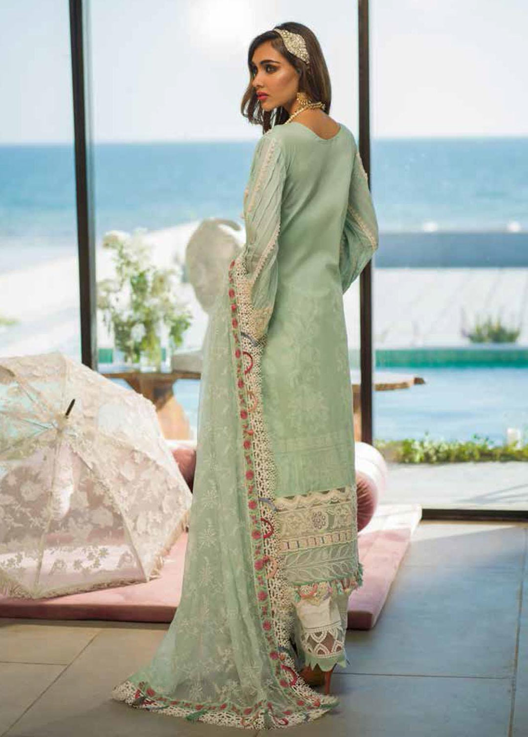 Alif By AJR Couture Embroidered Lawn Suits Unstitched 3 Piece AJR22L AL-04 Ceres - Luxury Collection