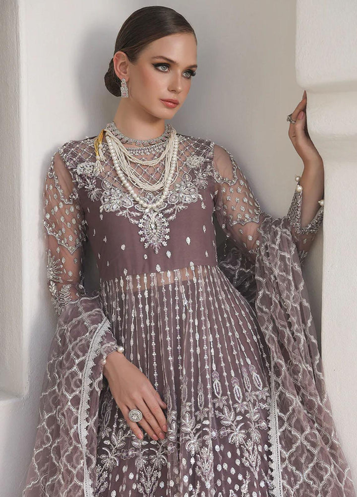 Alif By AJR Couture Embroidered Net Suits Unstitched 4 Piece AJR23AL ALC-04 Blossom - Luxury Collection
