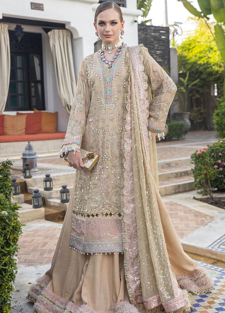 Alif By AJR Couture Embroidered Chiffon Suits Unstitched 4 Piece AJR23AL ALC-05 Serene - Luxury Collection