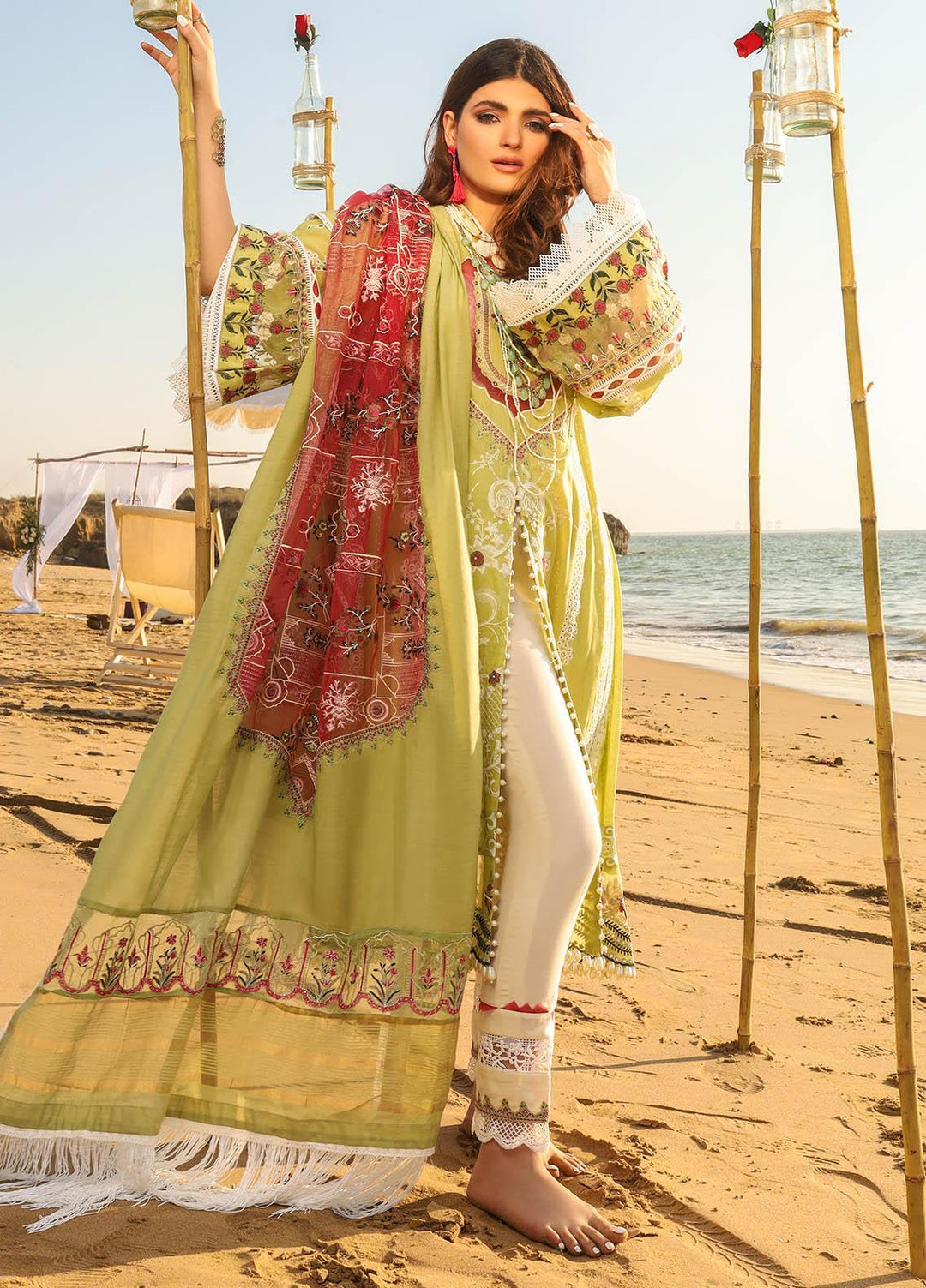 Alif by AJR Couture Embroidered Lawn Suits Unstitched 3 Piece AJR21A ALL-01 MAGNOLIA - Summer Collection
