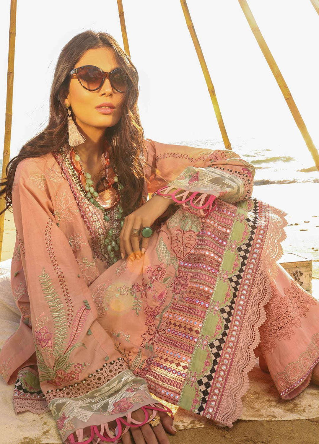 Alif by AJR Couture Embroidered Lawn Suits Unstitched 3 Piece AJR21A ALL-03 DAHLIA - Summer Collection