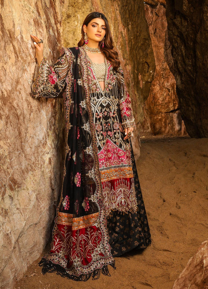 Alif by AJR Couture Embroidered Organza Suits Unstitched 3 Piece AJR21WD 06 Allesandra - Wedding Collection