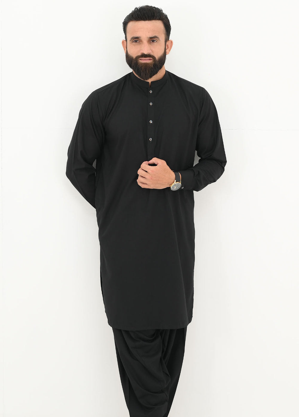 Alif Yay Pret Plain Blended Kurta-Shalwar AY-016
