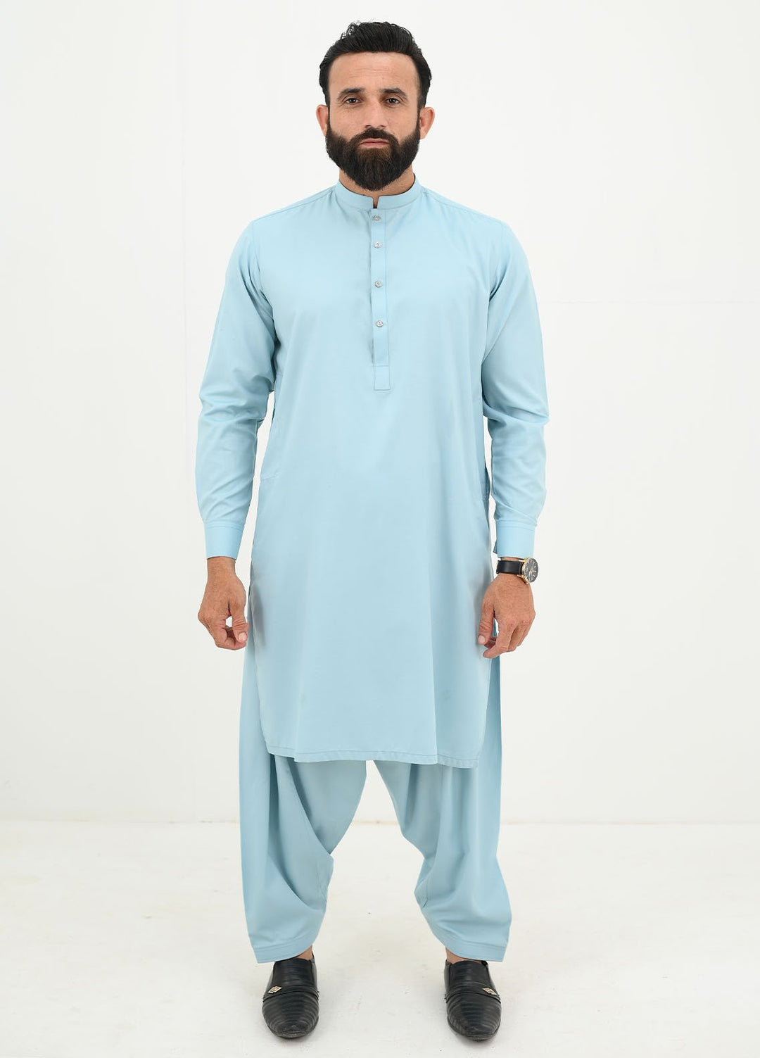Alif Yay Pret Plain Blended Kurta-Shalwar AY-025