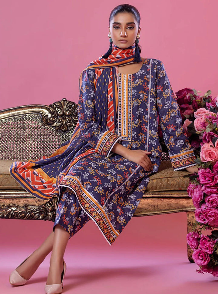 Alisha by Shariq Textiles Printed Lawn Suit Unstitched 3 Piece SQT24A ST-01 - Summer Collection