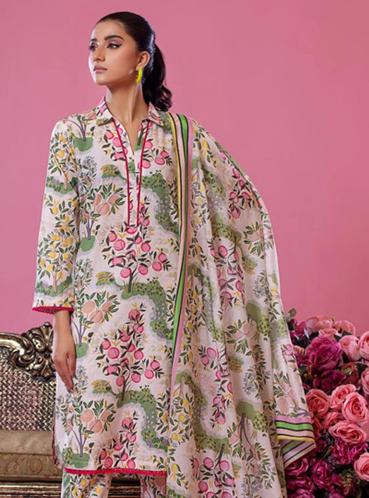 Alisha by Shariq Textiles Printed Lawn Suit Unstitched 3 Piece SQT24A ST-05 - Summer Collection