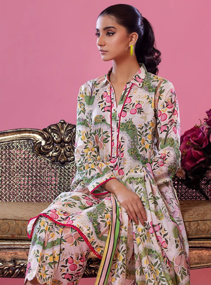 Alisha by Shariq Textiles Printed Lawn Suit Unstitched 3 Piece SQT24A ST-05 - Summer Collection