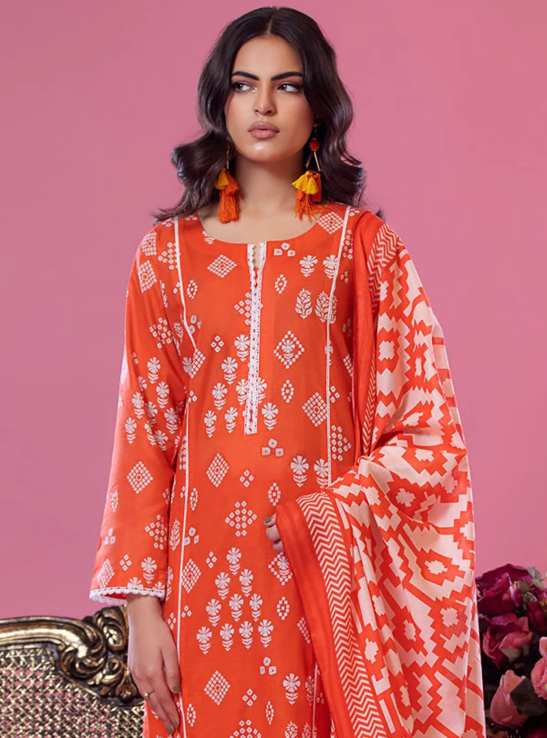 Alisha by Shariq Textiles Printed Lawn Suit Unstitched 3 Piece SQT24A ST-08 - Summer Collection