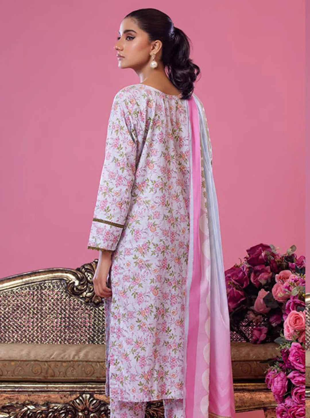 Alisha by Shariq Textiles Printed Lawn Suit Unstitched 3 Piece SQT24A ST-09 - Summer Collection