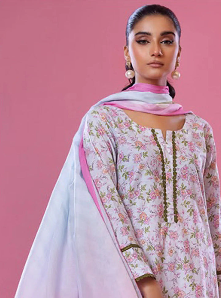 Alisha by Shariq Textiles Printed Lawn Suit Unstitched 3 Piece SQT24A ST-09 - Summer Collection