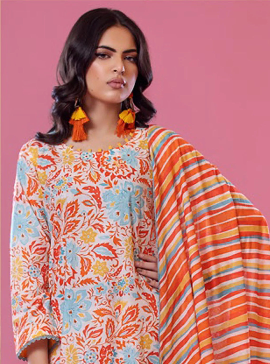 Alisha by Shariq Textiles Printed Lawn Suit Unstitched 3 Piece SQT24A ST-10 - Summer Collection