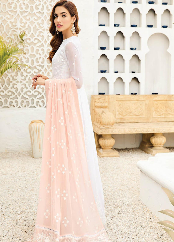 Alizeh Fashion by Bilal Embroidery Embroidered Chiffon Suits Unstitched 3 Piece AFB21-C4 02 Peach Pearl - Luxury Collection