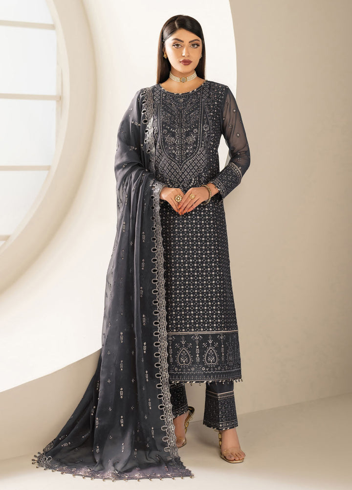 Alizeh Fashion Embroidered Chiffon Suits Unstitched 3 Piece Akoya - Formals Collection