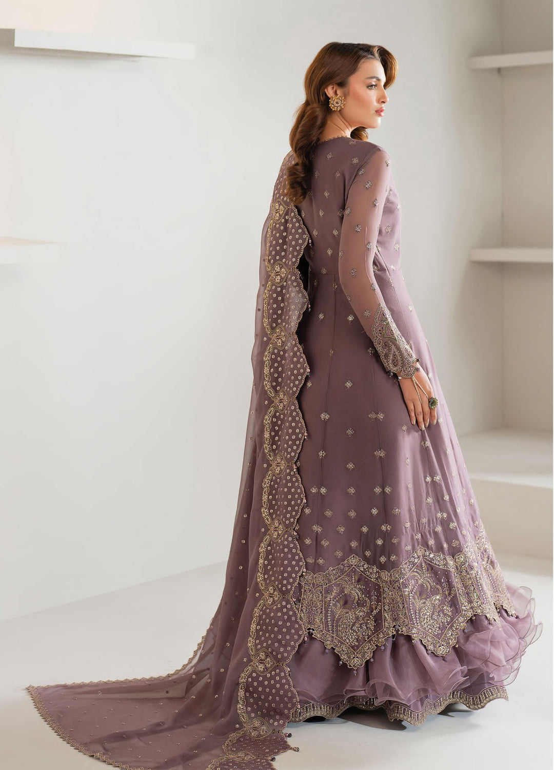 Alizeh Fashion Embroidered Chiffon Suits Unstitched 3 Piece Julia - Formals Collection