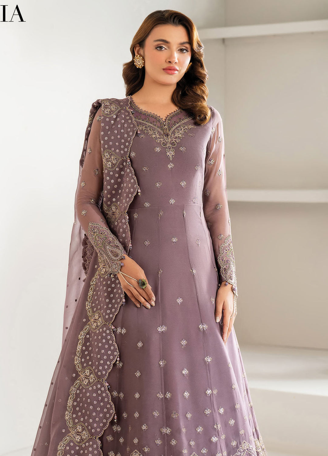 Alizeh Fashion Embroidered Chiffon Suits Unstitched 3 Piece Julia - Formals Collection