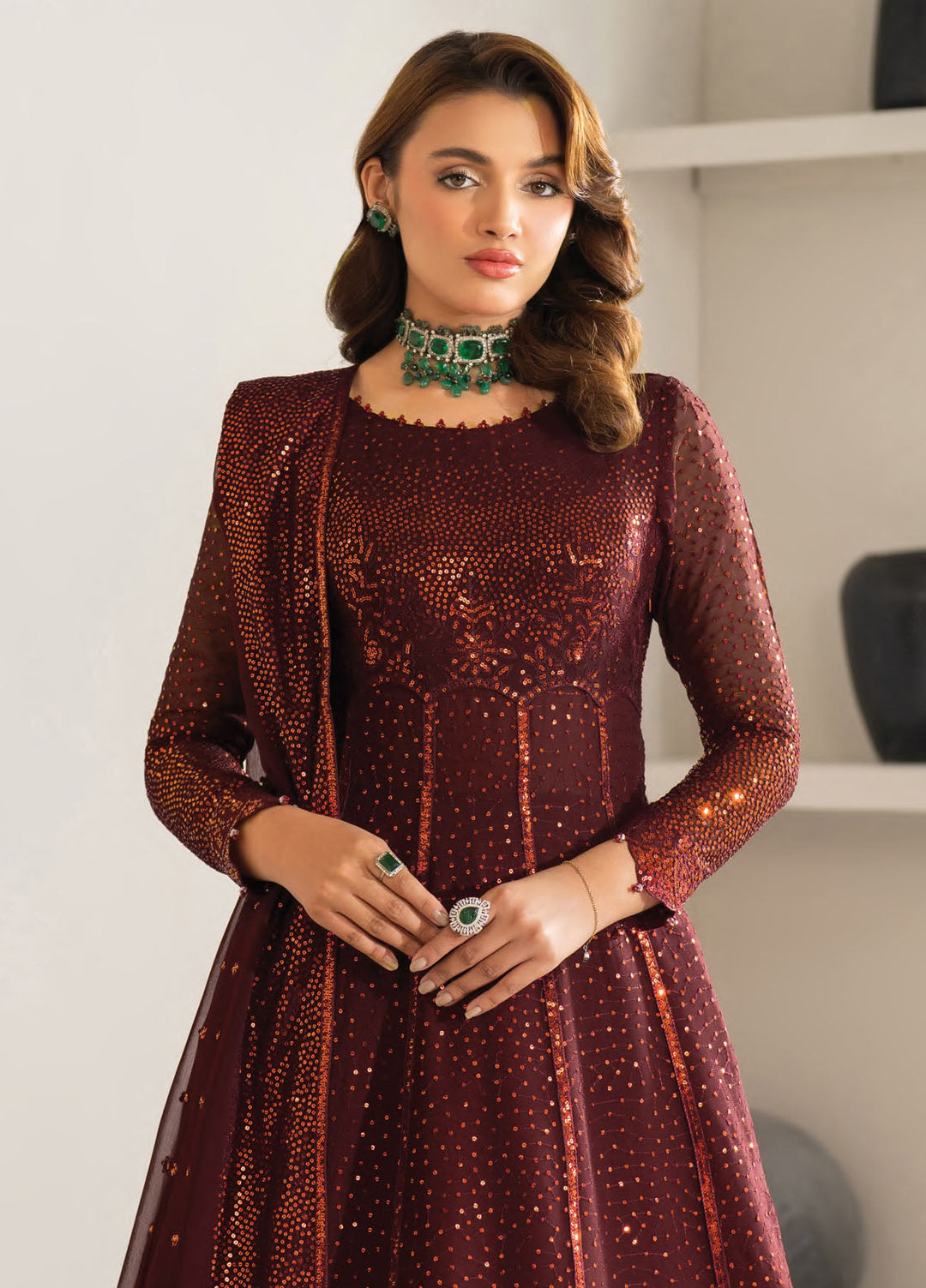 Alizeh Fashion Embroidered Chiffon Suits Unstitched 3 Piece Liyana - Formals Collection