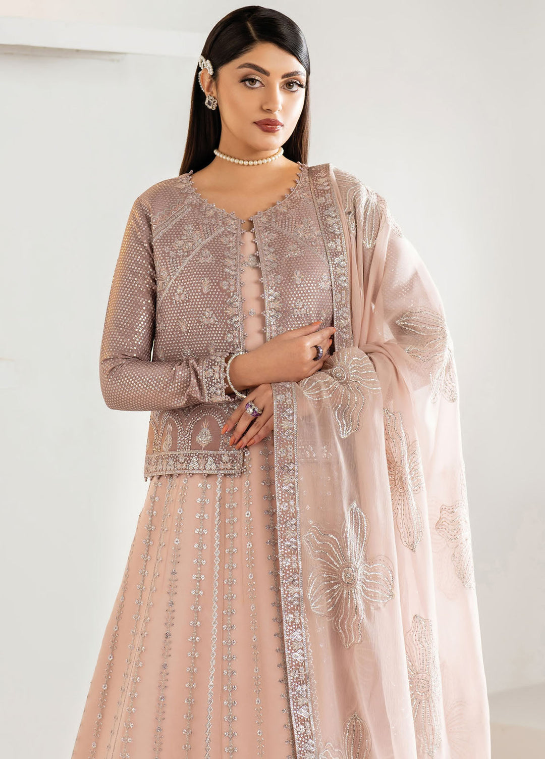 Alizeh Fashion Embroidered Chiffon Suits Unstitched 3 Piece Nisa - Formals Collection