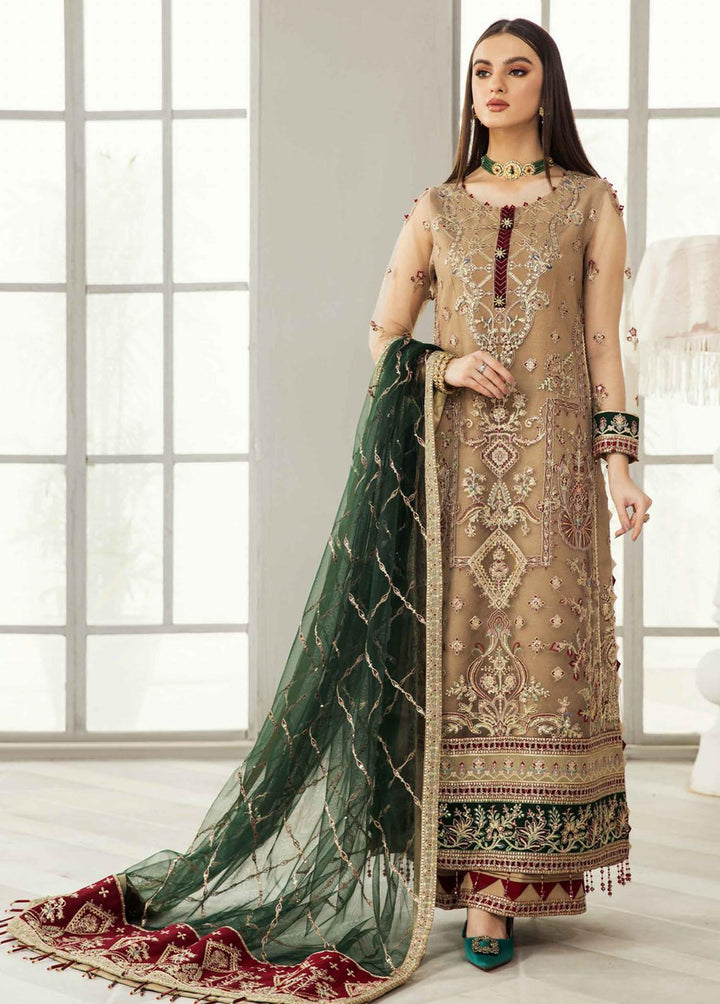 Alizeh Fashion by Bilal Embroidery Embroidered Net Suits Unstitched 3 Piece ABF22F 02 Kehkashan - Formal Collection