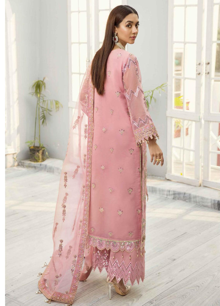 Alizeh Fashion by Bilal Embroidery Embroidered Organza Suits Unstitched 3 Piece ABF22F 06 Mehroze - Formal Collection