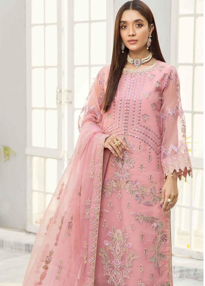 Alizeh Fashion by Bilal Embroidery Embroidered Organza Suits Unstitched 3 Piece ABF22F 06 Mehroze - Formal Collection