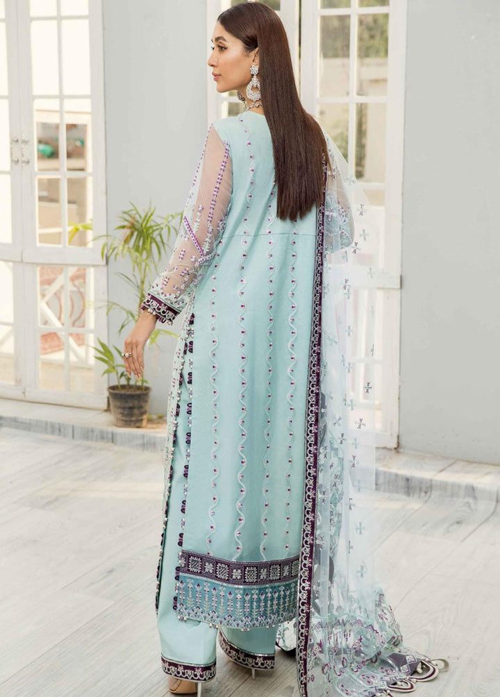 Alizeh Fashion by Bilal Embroidery Embroidered Net Suits Unstitched 3 Piece ABF22F 09 Aabyaan - Formal Collection