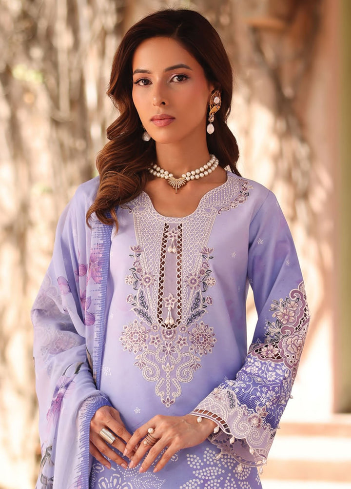 Alizeh Fashion Embroidered Lawn Suits Unstitched 3 Piece AFB25FS D-02 Rhea - Summer Collection