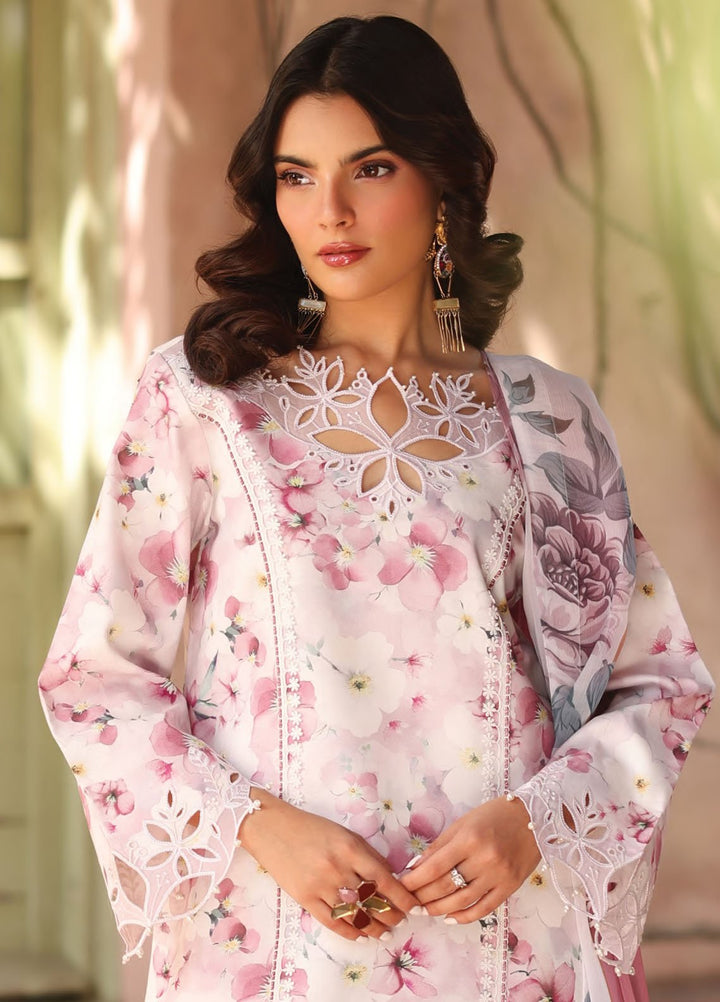 Alizeh Fashion Embroidered Lawn Suits Unstitched 3 Piece AFB25FS D-03 Lior - Summer Collection