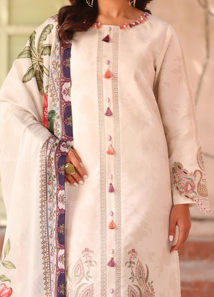 Alizeh Fashion Embroidered Lawn Suits Unstitched 3 Piece AFB25FS D-05 Karis - Summer Collection
