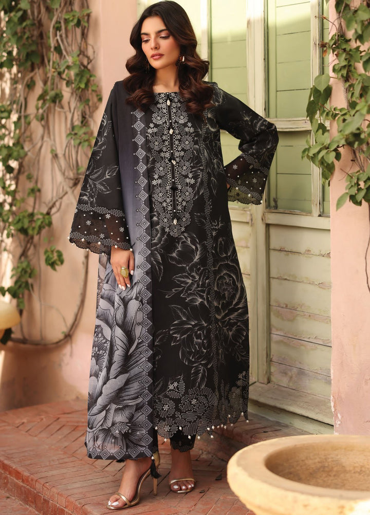 Alizeh Fashion Embroidered Lawn Suits Unstitched 3 Piece AFB25FS D-07 Azlin - Summer Collection