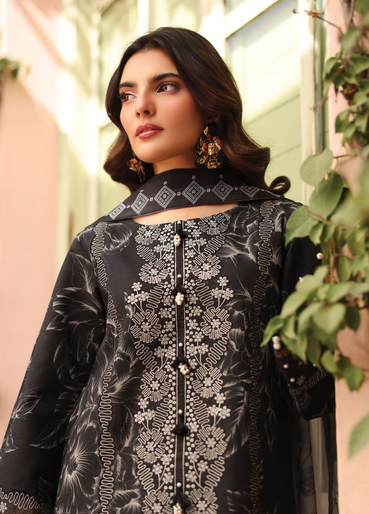Alizeh Fashion Embroidered Lawn Suits Unstitched 3 Piece AFB25FS D-07 Azlin - Summer Collection