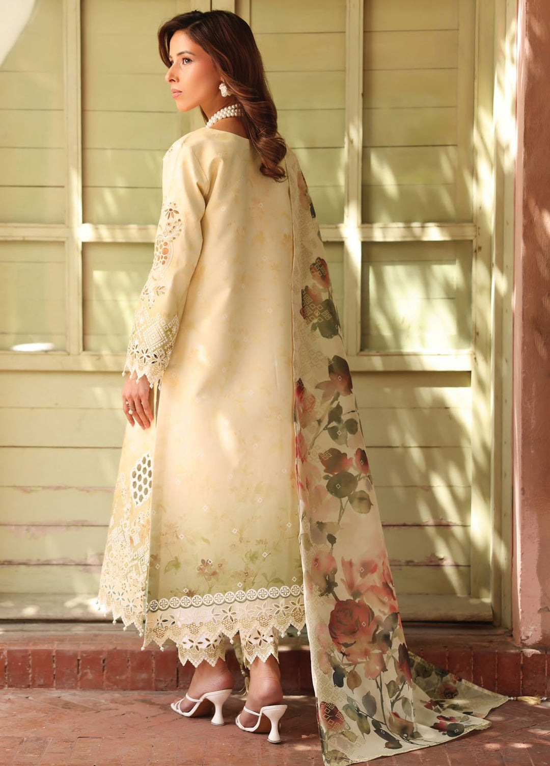 Alizeh Fashion Embroidered Lawn Suits Unstitched 3 Piece AFB25FS D-08 Mia - Summer Collection