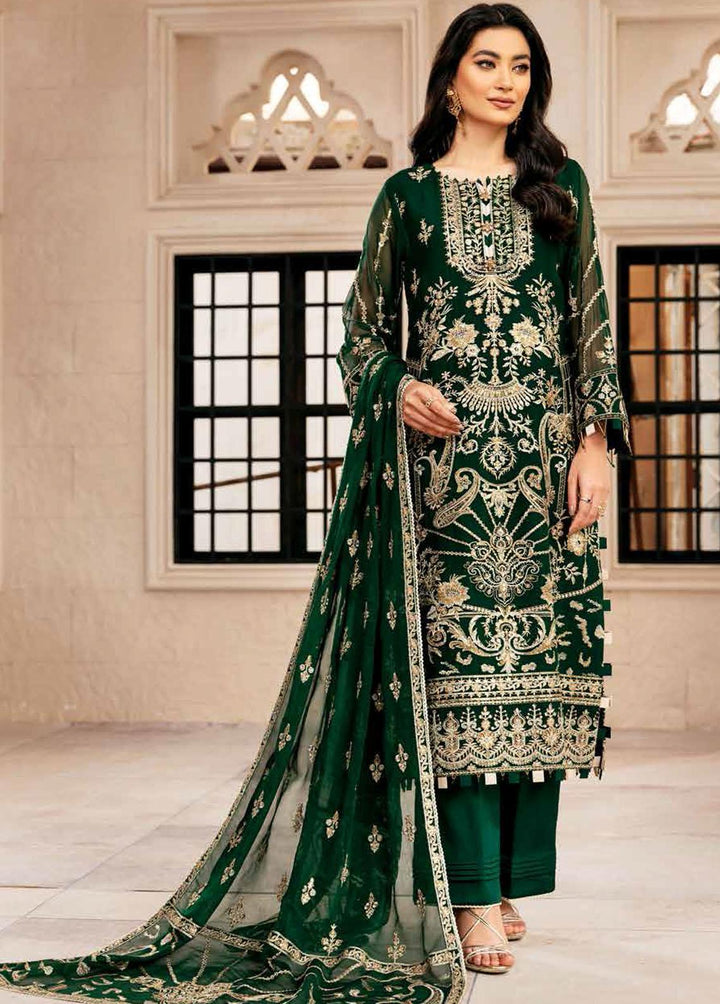 Alizeh Fashion by Bilal Embroidery Embroidered Chiffon Suit Unstitched 3 Piece AFB22F 05 Rusen - Festive Collection