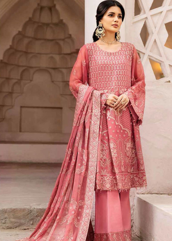 Alizeh Fashion by Bilal Embroidery Embroidered Chiffon Suit Unstitched 3 Piece AFB22F 08 Nuray - Festive Collection