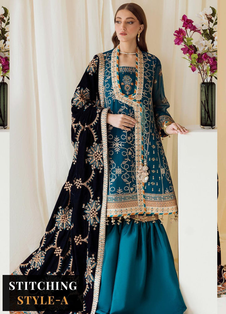 Alizeh Fashion by Bilal Embroidery Embroidered Chiffon Suits Unstitched 3 Piece AFB22PV Dasht-E-Naz - Luxury Collection