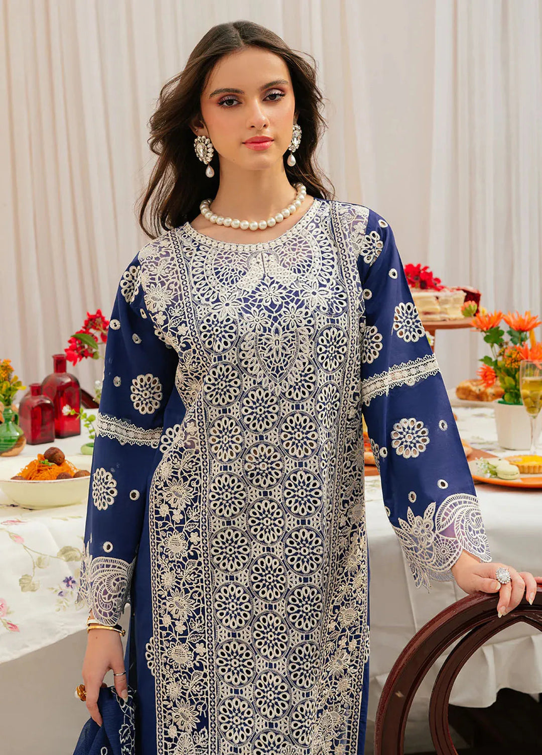 Allenura By Mahnur Embroidered Lawn Suits Unstitched 3 Piece MN24A D-01 Elysium - Luxury Collection