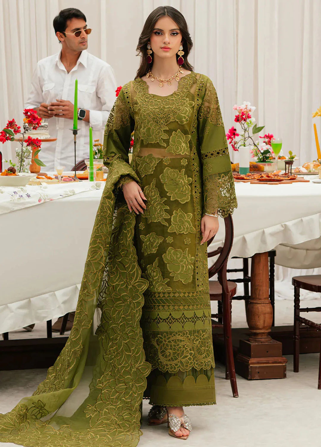 Allenura By Mahnur Embroidered Lawn Suits Unstitched 3 Piece MN24A D-06 Reverie - Luxury Collection